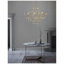 Obrázek pro produkt Závěsné svítidlo GORO čirý křišťál a zlatý kov LED 20W 230V 3000K IP20 - NOVA LUCE