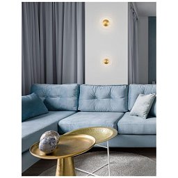 Obrázek pro produkt Nástěnné svítidlo ESIL čiré sklo mosazný zlatý hliník LED 4W 230V 3000K IP20 - NOVA LUCE