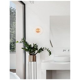 Obrázek pro produkt Nástěnné svítidlo ESIL čiré sklo mosazný zlatý hliník LED 8W 230V 3000K IP20 - NOVA LUCE
