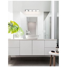 Obrázek pro produkt Nástěnné svítidlo nad zrcadlo SABIA chrom hliník a akryl LED 20W 220-240V 3000K IP44 - NOVA LUCE