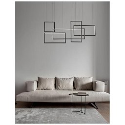 Obrázek pro produkt Závěsné svítidlo CORNICE černý hliník a akryl LED 80W 230V 3000K IP20 stmívatelné - NOVA LUCE