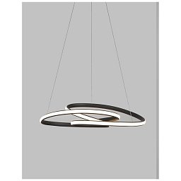 Obrázek pro produkt Závěsné svítidlo MENTON černý hliník a akryl LED 43W 230V 3000K IP20 stmívatelné - NOVA LUCE