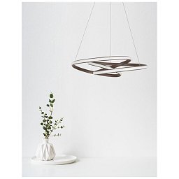 Obrázek pro produkt Závěsné svítidlo MENTON kávově hnědý hliník a akryl LED 43W 230V 3000K IP20 stmívatelné - NOVA LUCE