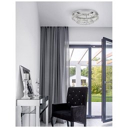 Obrázek pro produkt Stropní svítidlo QUENTIN chromovaný hliník a K9 křišťál LED 44W 230V 3500K IP20 - NOVA LUCE