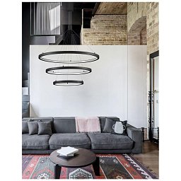 Obrázek pro produkt Závěsné svítidlo EMPATIA černý hliník a akryl LED 108W 230V 3000K IP20 stmívatelné - NOVA LUCE