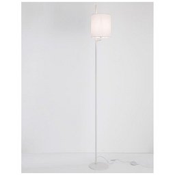 Obrázek pro produkt Stojací lampa YAMA bílé stínidlo a bílý hliník vypínač na těle E27 1x12W 230V IP20 bez žárovky - NOVA LUCE