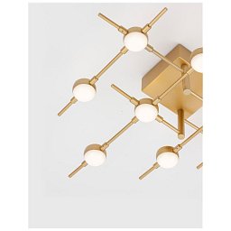 Obrázek pro produkt Stropní svítidlo ATOMO zlatý kov a akryl LED 10 x 2.4W 230V 3000K IP20 stmívatelné - NOVA LUCE