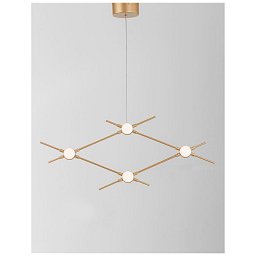 Obrázek pro produkt Závěsné svítidlo ATOMO zlatý kov a akryl LED 4 x 2.4W 230V 3000K IP20 - NOVA LUCE