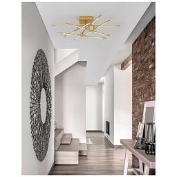 Obrázek pro produkt Stropní svítidlo RACCIO zlatý kov a akryl LED 48W 230V 3000K IP20 stmívatelné - NOVA LUCE