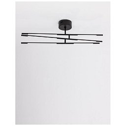 Obrázek pro produkt Stropní svítidlo RACCIO černý kov a akryl LED 30W 230V 3000K IP20 stmívatelné - NOVA LUCE