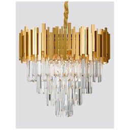 Obrázek pro produkt Závěsné svítidlo GRANE zlatý kov a křišťál E14 8x5W 230V IP20 bez žárovky - NOVA LUCE