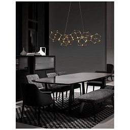 Obrázek pro produkt Závěsné svítidlo NEBULA zlatý kov LED 33.6W 230V 3000K IP20 - NOVA LUCE