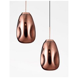 Obrázek pro produkt Závěsné svítidlo LAVA měděný kov ručně vyrobené měděné sklo E27 1x12W 230V IP20 bez žárovky - NOVA LUCE