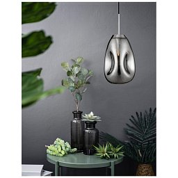 Obrázek pro produkt Závěsné svítidlo LAVA chromovaný kov ručně vyrobené chromové sklo E27 1x12W 230V IP20 bez žárovky - NOVA LUCE