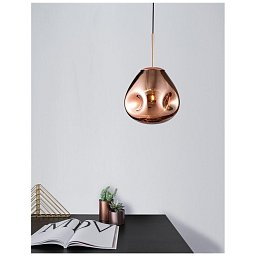 Obrázek pro produkt Závěsné svítidlo LAVA měděný kov ručně vyrobené měděné sklo E27 1x12W 230V IP20 bez žárovky - NOVA LUCE