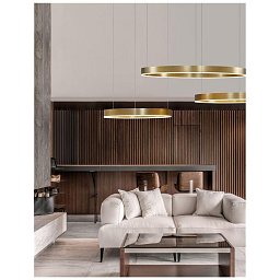 Obrázek pro produkt Závěsné svítidlo MOTIF zlatý mosazný hliník a akryl LED 55W 230V 3000K IP20 stmívatelné - NOVA LUCE