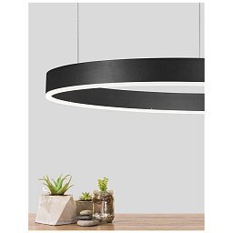 Obrázek pro produkt Závěsné svítidlo MOTIF černý hliník a akryl LED 48W 230V 3000K IP20 stmívatelné - NOVA LUCE