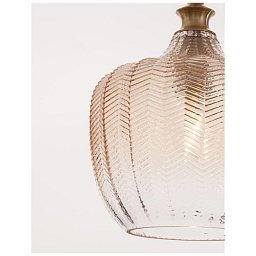 Obrázek pro produkt Závěsné svítidlo LONI mosazný kov šampaň sklo E27 1x12W 230V IP20 bez žárovky - NOVA LUCE