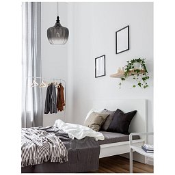 Obrázek pro produkt Závěsné svítidlo LONI matný černý kov kouřové šedé sklo E27 1x12W 230V IP20 bez žárovky - NOVA LUCE