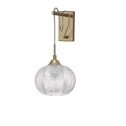 Obrázek pro produkt Nástěnné svítidlo VARIO čiré sklo a saténový zlatý kov E27 1x12W 230V IP20 bez žárovky - NOVA LUCE