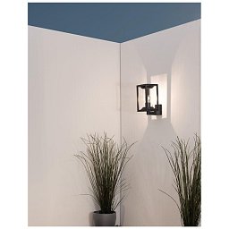 Obrázek pro produkt Venkovní nástěnné svítidlo LOEVE antracitový hliník a čirý akryl E27 1x12W 220-240V IP65 bez žárovky - NOVA LUCE