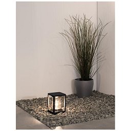 Obrázek pro produkt Venkovní sloupkové svítidlo LOEVE antracitový hliník a čirý akryl E27 1x12W 220-240V IIP65 bez žárovky - NOVA LUCE