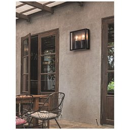 Obrázek pro produkt Venkovní nástěnné svítidlo SORREN antracitový hliník a čiré sklo E27 2x12W 220-240V bez žárovky IP65 - NOVA LUCE