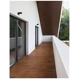 Obrázek pro produkt Venkovní nástěnné svítidlo NUS černý hliník a akrylový difuzor LED 4W 3000K 100-240V 120st. IP54 světlo dolů - NOVA LUCE