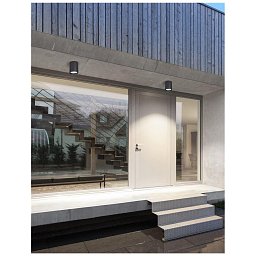 Obrázek pro produkt Venkovní stropní svítidlo CECI černý hliník skleněný difuzor Osram LED 6W 3000K 100-240V 76st. IP65 - NOVA LUCE