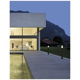 Obrázek pro produkt Venkovní sloupkové svítidlo PYRO tmavě šedý hliník bílý akryl E27 1x12W 220-240V IP54 bez žárovky - NOVA LUCE