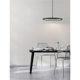 Obrázek pro produkt Závěsné svítidlo ANDROMEDA černá ocel a akryl D40mm LED 30W stmívatelné - NOVA LUCE