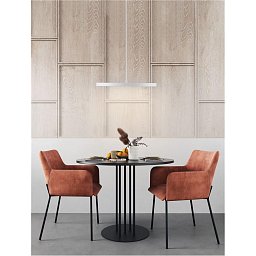 Obrázek pro produkt Závěsné svítidlo ANDROMEDA bílá ocel a akryl D40mm LED 30W stmívatelné - NOVA LUCE