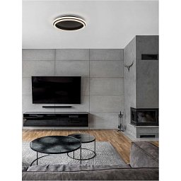 Obrázek pro produkt Stropní svítidlo WILLOW černá ocel a akryl D45x6mm LED 40W - NOVA LUCE