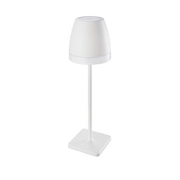 Obrázek pro produkt Venkovní stolní lampa COLT bílý litý hliník a akryl LED 2W 3000K IP54 62st. 5V DC vypínač na těle USB kabel stmívatelné - NOVA LUCE
