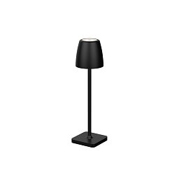 Obrázek pro produkt Venkovní stolní lampa COLT černý litý hliník a akryl LED 2W 3000K IP54 62st. 5V DC vypínač na těle USB kabel stmívatelné - NOVA LUCE