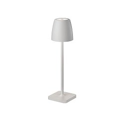 Obrázek pro produkt Venkovní stolní lampa COLT bílý litý hliník a akryl LED 2W 3000K IP54 62st. 5V DC vypínač na těle USB kabel stmívatelné - NOVA LUCE