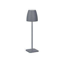 Obrázek pro produkt Venkovní stolní lampa COLT tmavě šedý litý hliník a akryl LED 2W 3000K IP54 62st. 5V DC vypínač na těle USB kabel stmívatelné - NOVA LUCE