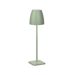 Obrázek pro produkt Venkovní stolní lampa COLT olivově zelený litý hliník a akryl LED 2W 3000K IP54 62st. 5V DC vypínač na těle USB kabel stmívatelné - NOVA LUCE