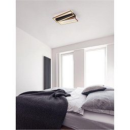 Obrázek pro produkt Stropní svítidlo ELIZE černá a mosazná zlatá ocel, hliník a silikon LED 28W 230V 3000K IP20 stmívatelné - NOVA LUCE
