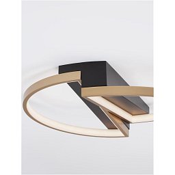 Obrázek pro produkt Stropní svítidlo ELIZE černá a mosazná zlatá ocel, hliník a silikon LED 28W 230V 3000K IP20 stmívatelné - NOVA LUCE