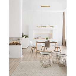 Obrázek pro produkt Závěsné svítidlo MAGNUS mosazný zlatý hliník a akryl LED 41W 230V 3000K IP20 stmívatelné - NOVA LUCE