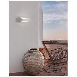 Obrázek pro produkt Venkovní nástěnné svítidlo MILE bílý hliník a sklo LED 9W 3000K 100-240V 155st. IP54 světlo nahoru a dolů - NOVA LUCE