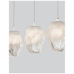 Obrázek pro produkt Závěsné svítidlo ICE bílé sklo s přechody a bílý kov G9 5x5W 230V IP20 bez žárovky - NOVA LUCE