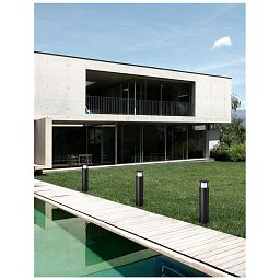 Obrázek pro produkt Venkovní sloupkové svítidlo AGOSTO černý hliník a akrylový difuzor LED 6W 3000K 100-240V 120st. IP54 - NOVA LUCE