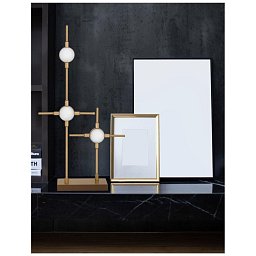 Obrázek pro produkt Stolní svítidlo ATOMO zlatý kov a akryl LED 3 x 2.4W 230V 3000K IP20 - NOVA LUCE