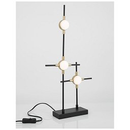 Obrázek pro produkt Závěsné svítidlo ATOMO černá a zlatý kov a akryl LED 3 x 2.4W 230V 3000K IP20 - NOVA LUCE
