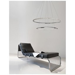 Obrázek pro produkt Závěsné svítidlo NETUNO chromovaný hliník a křišťál nastavitelné LED 50W 230V 3000K IP20 stmívatelné - NOVA LUCE