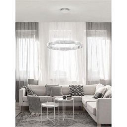 Obrázek pro produkt Závěsné svítidlo AURELIA chromovaný kov a křišťál LED 47W 230V 3500K IP20 stmívatelné - NOVA LUCE