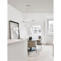 Obrázek pro produkt Závěsné svítidlo AURELIA chromovaný kov a křišťál LED 46W 230V 3500K IP20 stmívatelné - NOVA LUCE