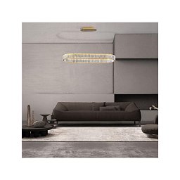 Obrázek pro produkt Závěsné svítidlo AURELIA zlatý kov a křišťál LED 48W 230V 3500K IP20 stmívatelné - NOVA LUCE